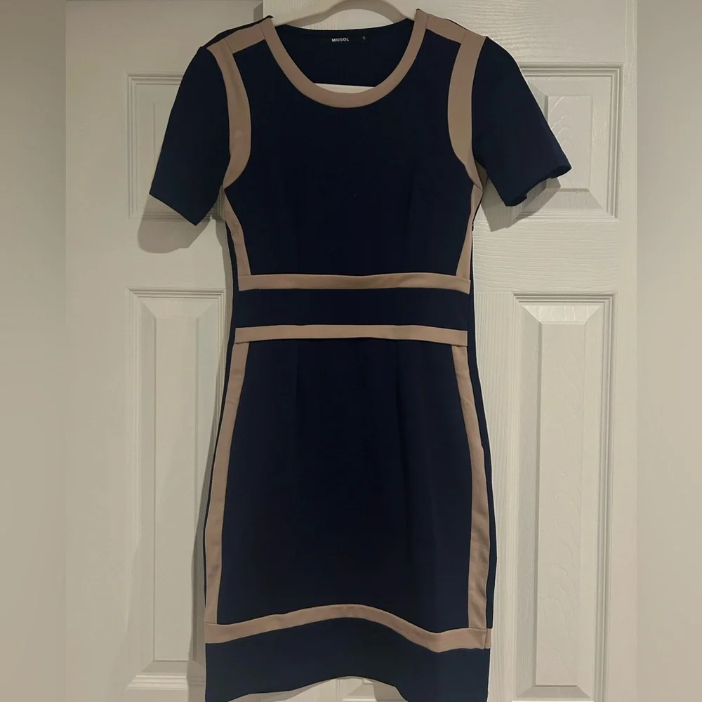 Miusol Women's Busines Work Bodycon Pencil Dress navy size small - Picture 6 of 8